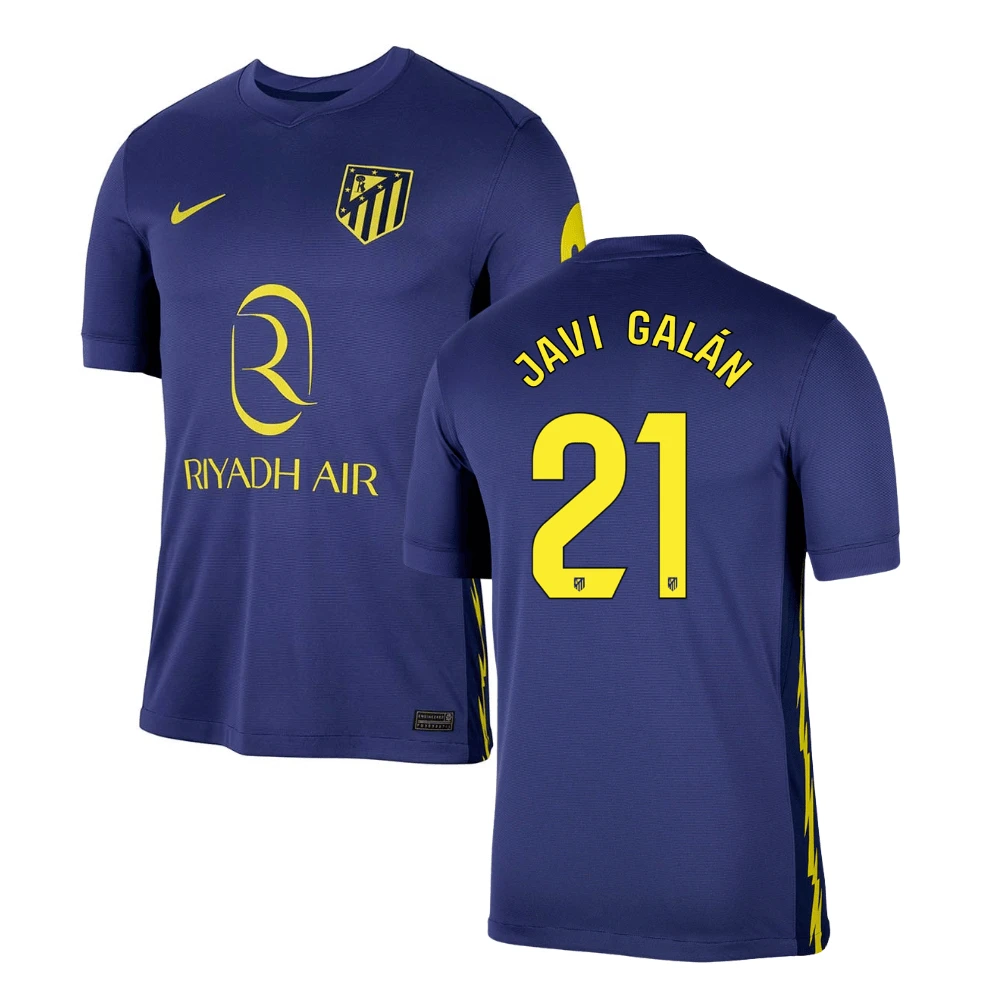 Javi Galán 21 Atlético de Madrid 2025-26 Away Match Jersey – Navy by Soccer Jersey