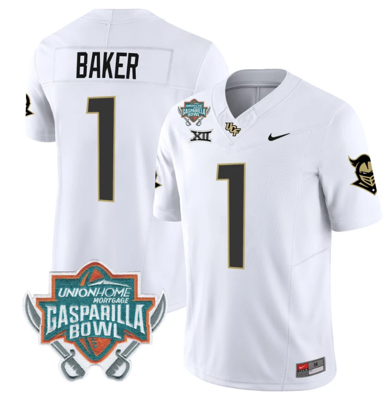 Javon Baker Jersey #1 UCF Knights Unionhome Patch Vapor Football Stitched White by My Store