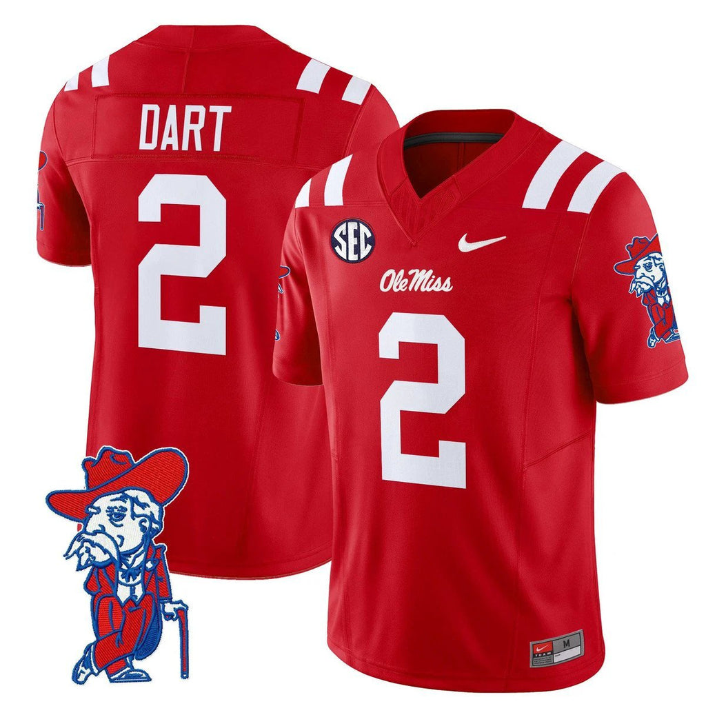 Jaxson Dart Jersey #2 Ole Miss Rebels 2025 Limited V2 Stitched Red by My Store