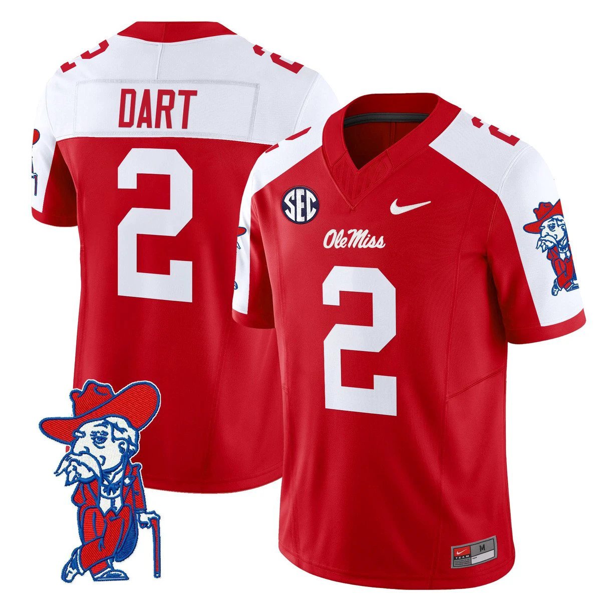 Jaxson Dart Jersey #2 Ole Miss Rebels 2025 Limited V2 Stitched Red Alternate by My Store