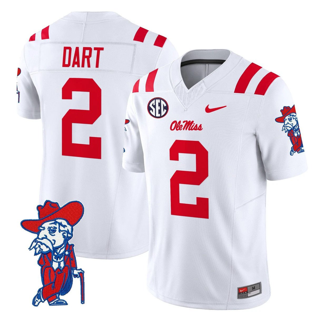 Jaxson Dart Jersey #2 Ole Miss Rebels 2025 Limited V2 Stitched by My Store NCAA Football Jerseys