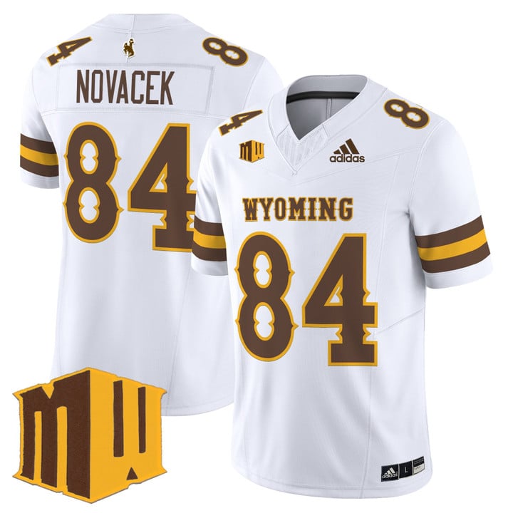 Jay Novacek Jersey #84 Wyoming Cowboys 2025 Vapor Limited Stitched White by NCAA Football Jersey