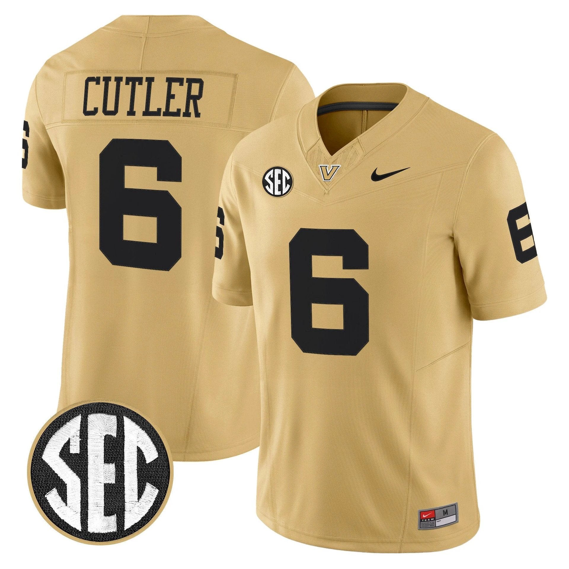 Jay Cutler Jersey #6 Vanderbilt Commodores 2025 Limited Stitched by My Store NCAA Football Jerseys