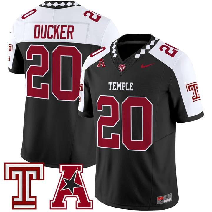 Jay Ducker Jersey #20 Temple Owls 2025 Vapor Limited Stitched by My Store NCAA Football Jerseys