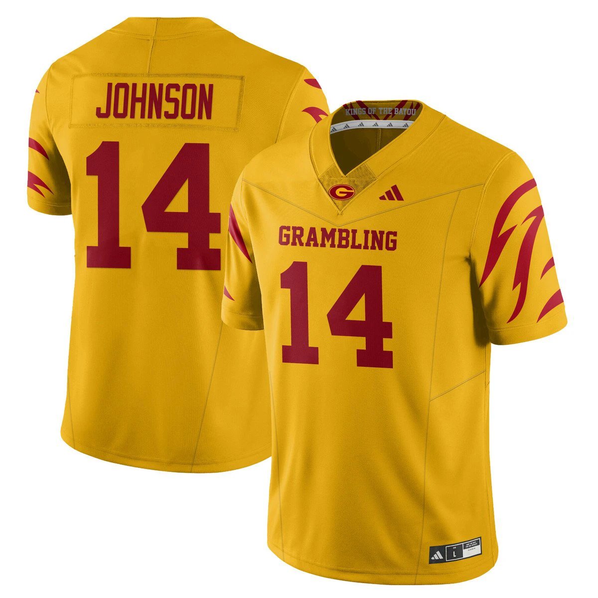 Jay'Shaun Johnson Jersey #14 Grambling State Football 2025 Special Yellow by My Store NCAA Football Jerseys