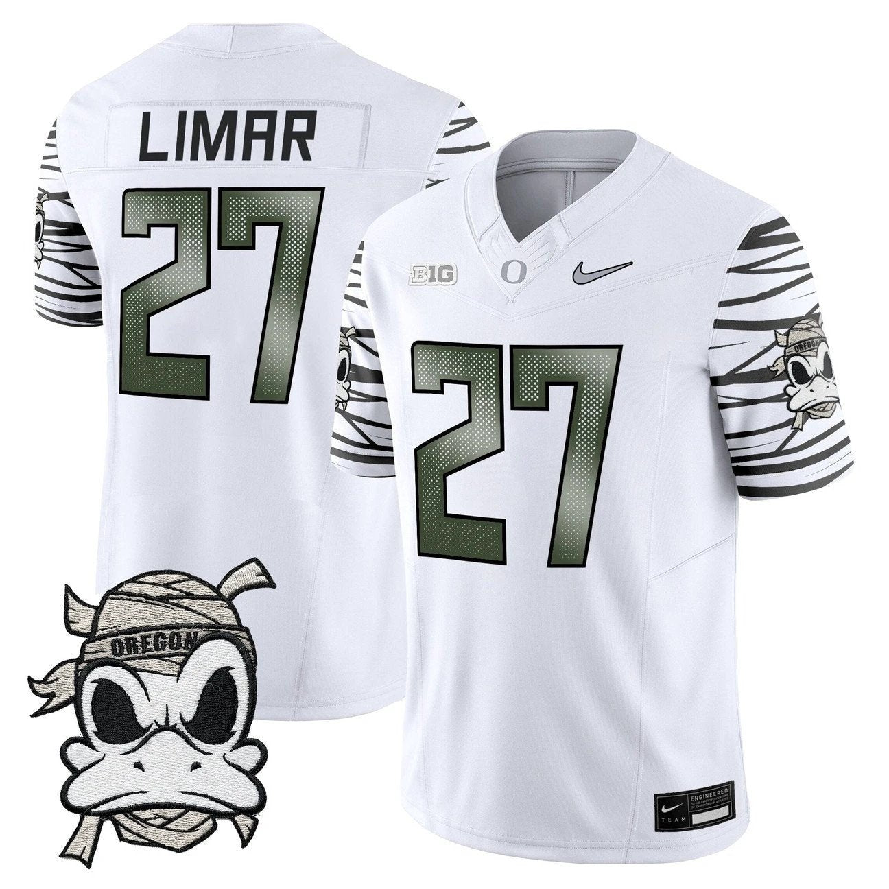 Jayden Limar Jersey #27 Oregon Ducks 2025 Mummy Duck Vapor Limited Stitched by My Store NCAA Football Jerseys