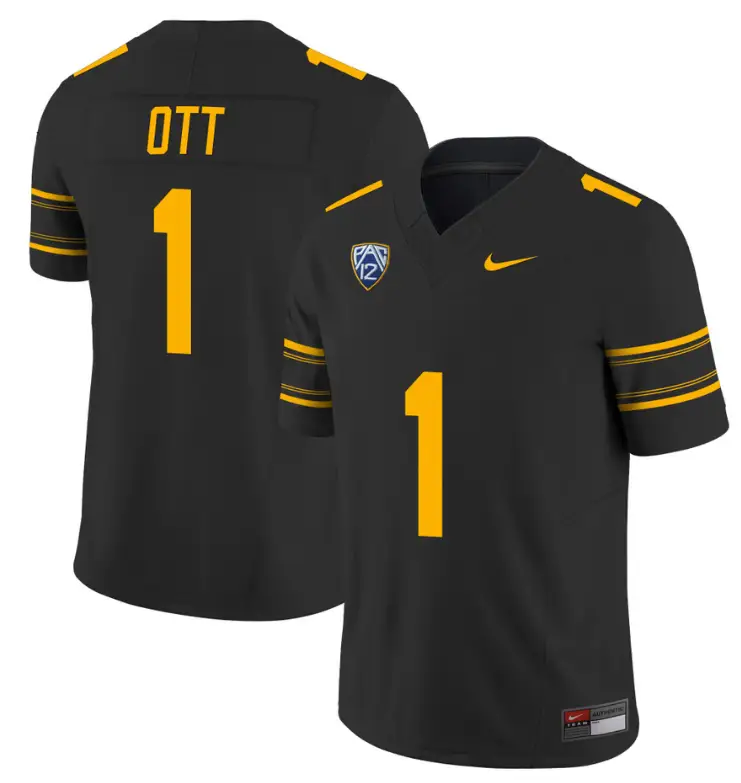 Jaydn Ott Jersey #1 California Golden Bears Vapor Limited Stitched Black by NCAA Football Jersey