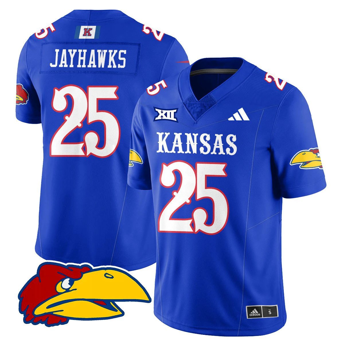 Jayhawks Jersey #25 Kansas Jayhawks Football 2025 Limited Stitched Royal by My Store NCAA Football Jerseys