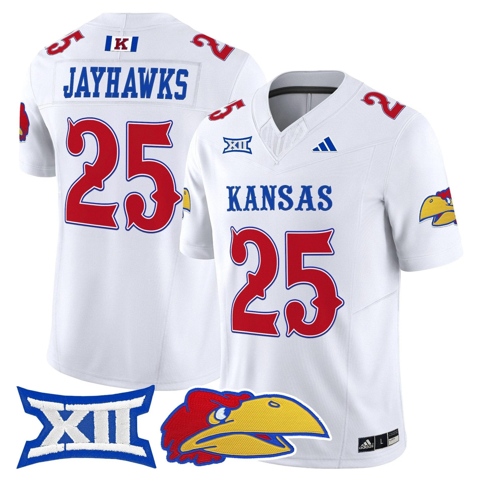 Jayhawks Jersey #25 Kansas Jayhawks 2025 Vapor Limited Stitched by My Store NCAA Football Jerseys
