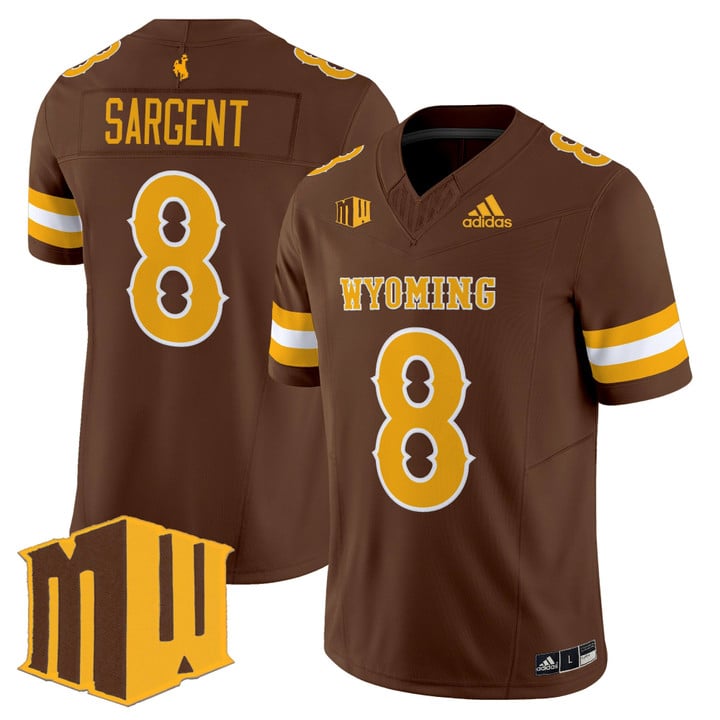 Jaylen Sargent Jersey #8 Wyoming Cowboys 2025 Vapor Limited Stitched Brown by NCAA Football Jersey