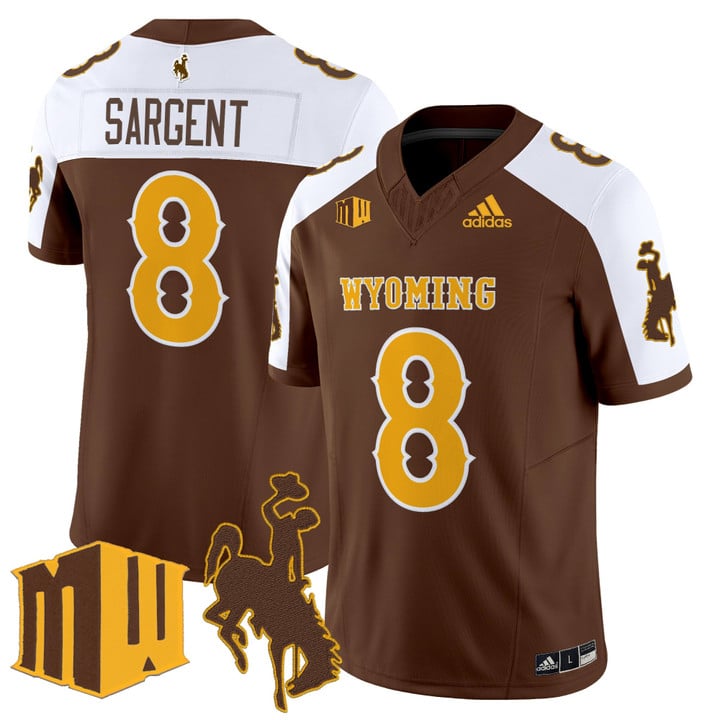 Jaylen Sargent Jersey #8 Wyoming Cowboys 2025 Vapor Limited Stitched Brown Alternate by NCAA Football Jersey