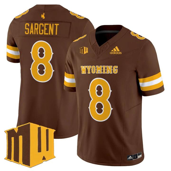 Jaylen Sargent Jersey #8 Wyoming Cowboys 2025 Vapor Limited Stitched by My Store NCAA Football Jerseys