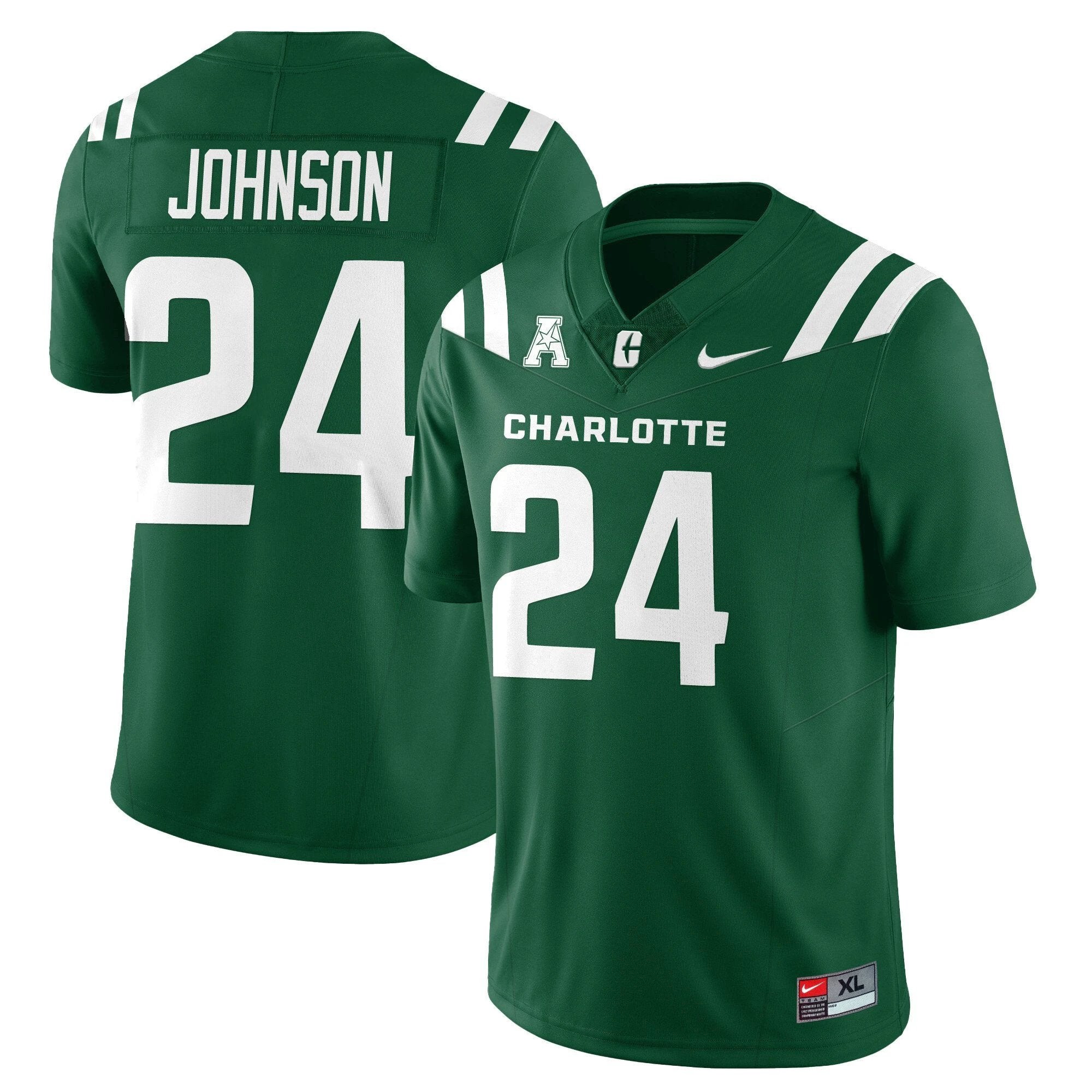 Jaylon Johnson Jersey #24 Charlotte 49ers Football 2025 Limited Stitched Green by My Store