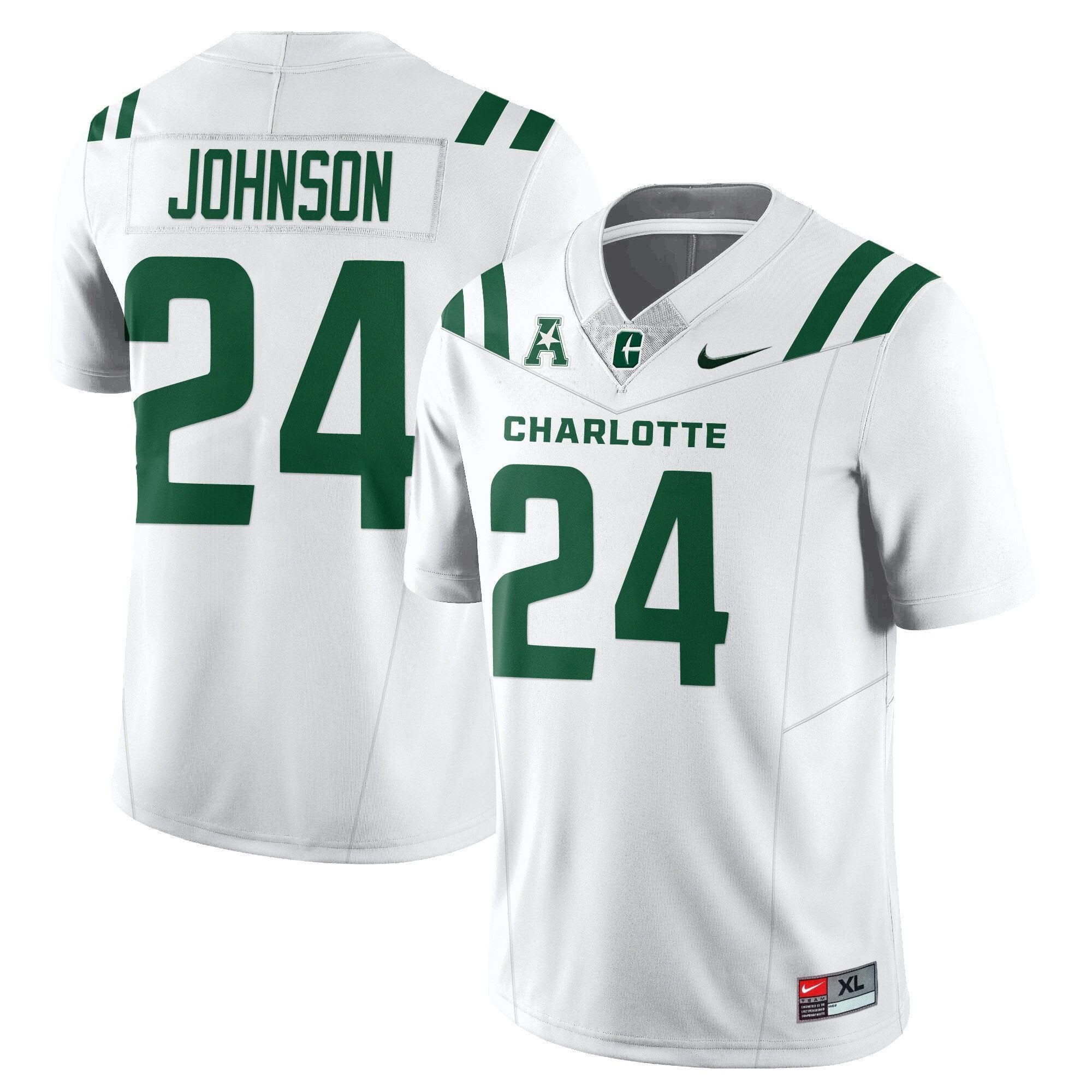 Jaylon Johnson Jersey #24 Charlotte 49ers Football 2025 Limited Stitched White by My Store