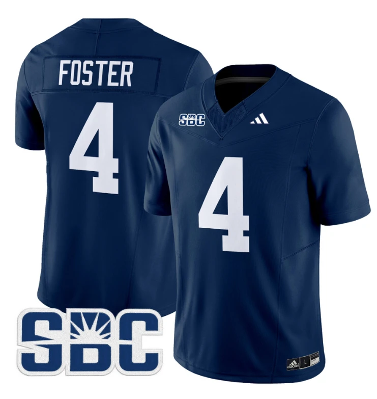 Jayson Foster Jersey #4 Georgia Southern Eagles 2024 Stitched Blue Alternate by NCAA Football Jersey