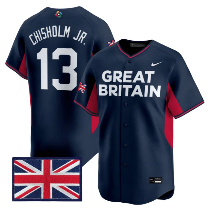 Jazz Chisholm Jr Jersey #13 Team Great Britain 2026 World Baseball Stitched by My Store