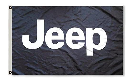 Jeep Black Flag 3X5 Ft Polyester Banner USA 90x150cm by flagsjustdoit