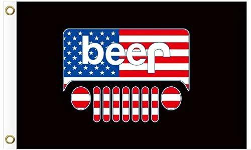 Jeep USA Flag 3X5 Ft Polyester Banner USA 90x150cm by flagsjustdoit
