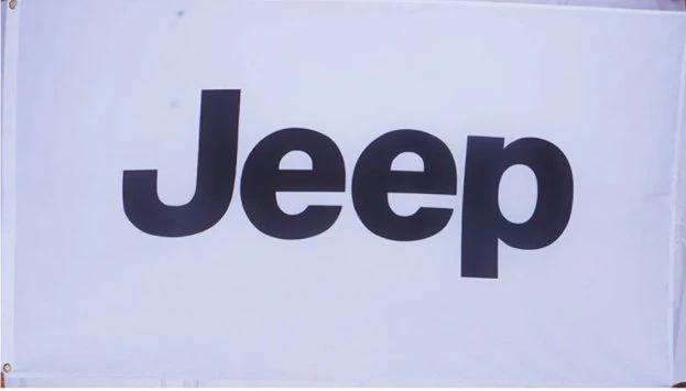 Jeep White Flag 3X5 Ft Polyester Banner USA 90x150cm by flagsjustdoit