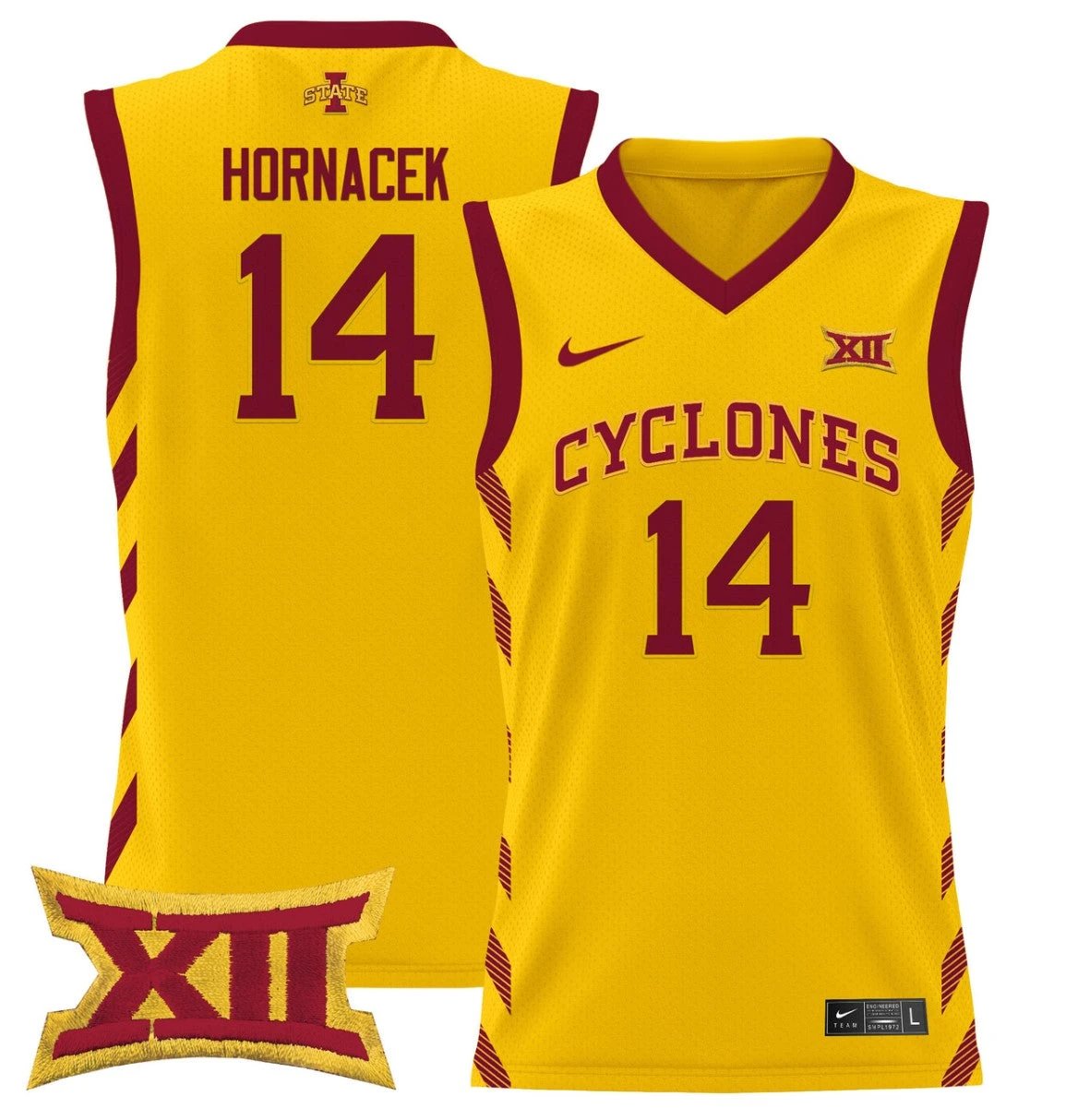 Jeff Hornacek Jersey #14 Iowa State 2024 Lightweight Basketball Gold by My store basketball