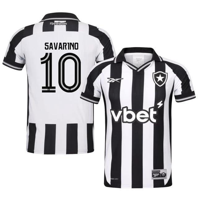 Jefferson Savarino #10 Botafogo 2025-26 Home Jersey – Black White by Soccer Jersey
