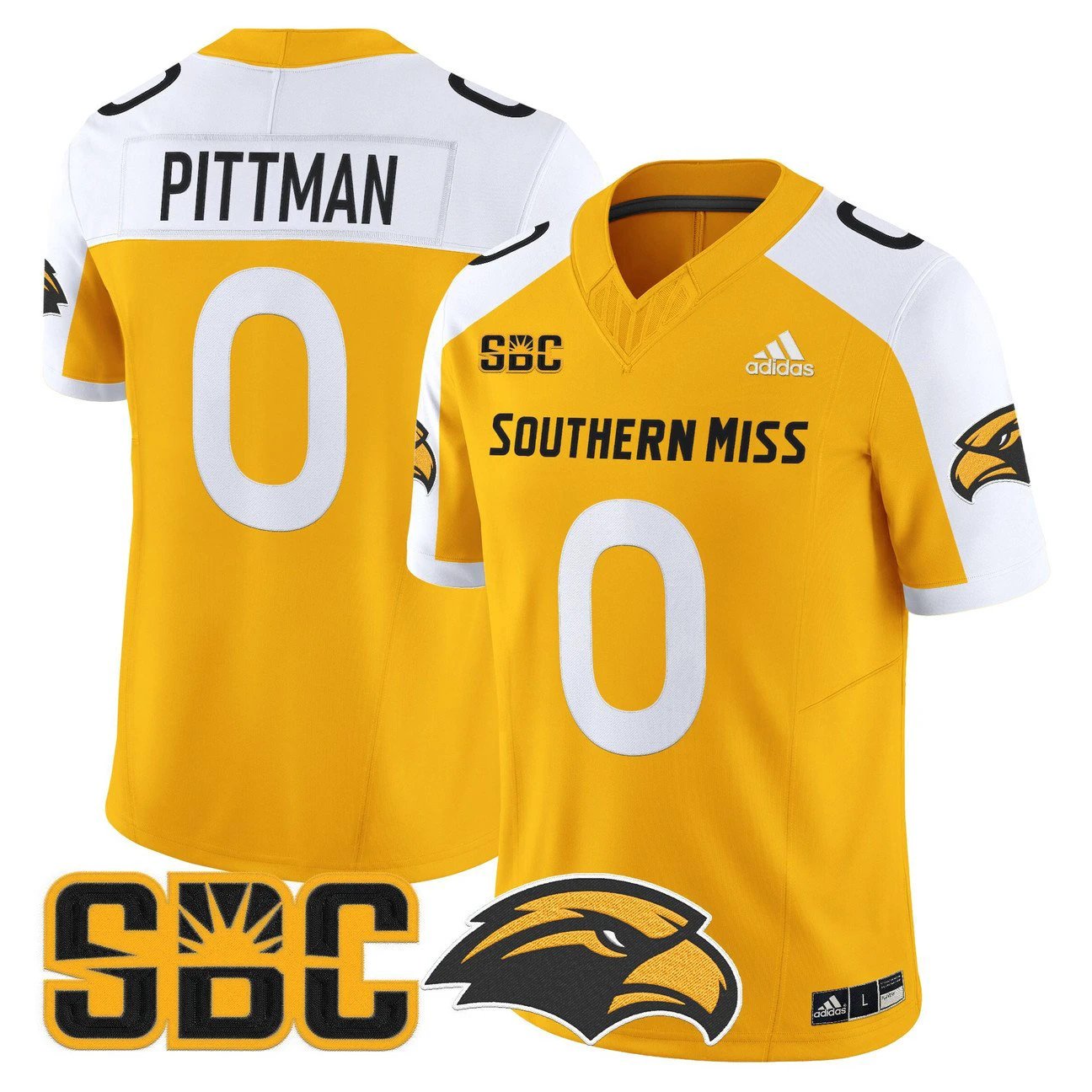 Jeffery Pittman Jersey #0 Southern Miss Golden Eagles 2025 Vapor Limited Stitched by My Store NCAA Football Jerseys
