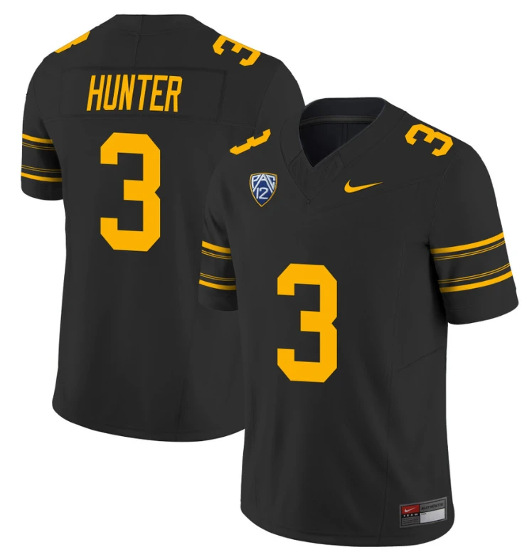 Jeremiah Hunter Jersey #3 California Golden Bears Limited Stitched Black by NCAA Football Jersey