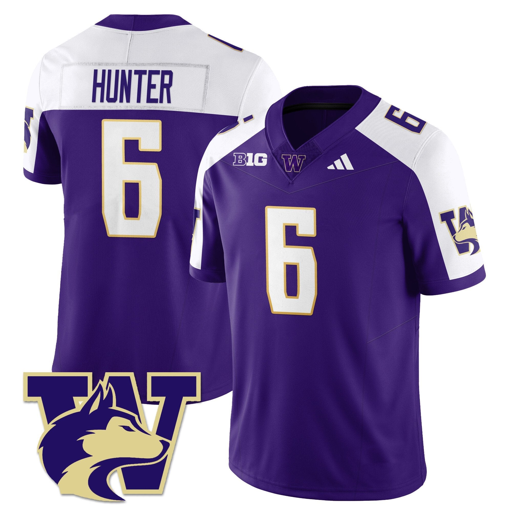 Jeremiah Hunter Jersey #6 Washington Husky Football 2025 Stitched Alternate by NCAA Football Jersey