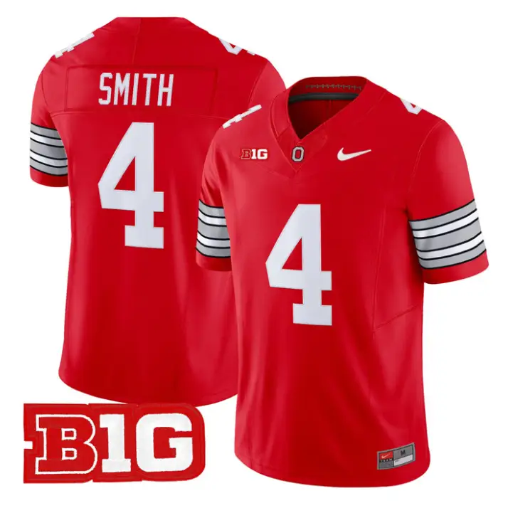 Jeremiah Smith Jersey #4 Ohio State 2026 Tunnel Vision Limited Stitched by My Store NCAA Football Jerseys
