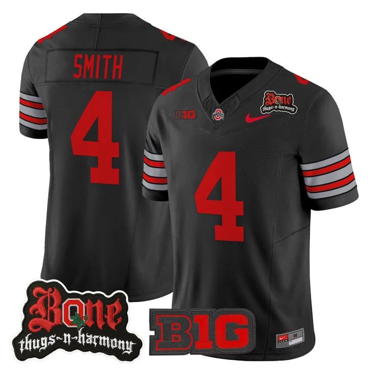 Jeremiah Smith Jersey #4 Ohio State Buckeyes Bone Thugs-N-Harmony Stitched by My Store NCAA Football Jerseys