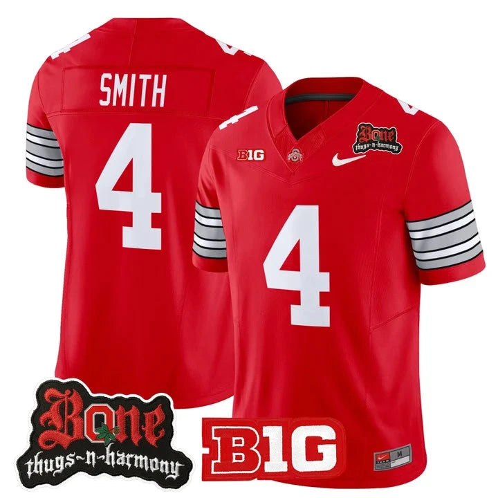 Jeremiah Smith Jersey #4 Ohio State Buckeyes Bone Thugs-N-Harmony Stitched by My Store NCAA Football Jerseys