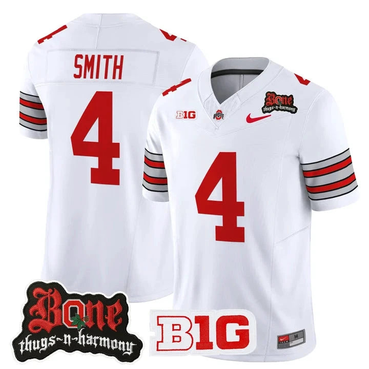 Jeremiah Smith Jersey #4 Ohio State Buckeyes Bone Thugs-N-Harmony Stitched by My Store NCAA Football Jerseys