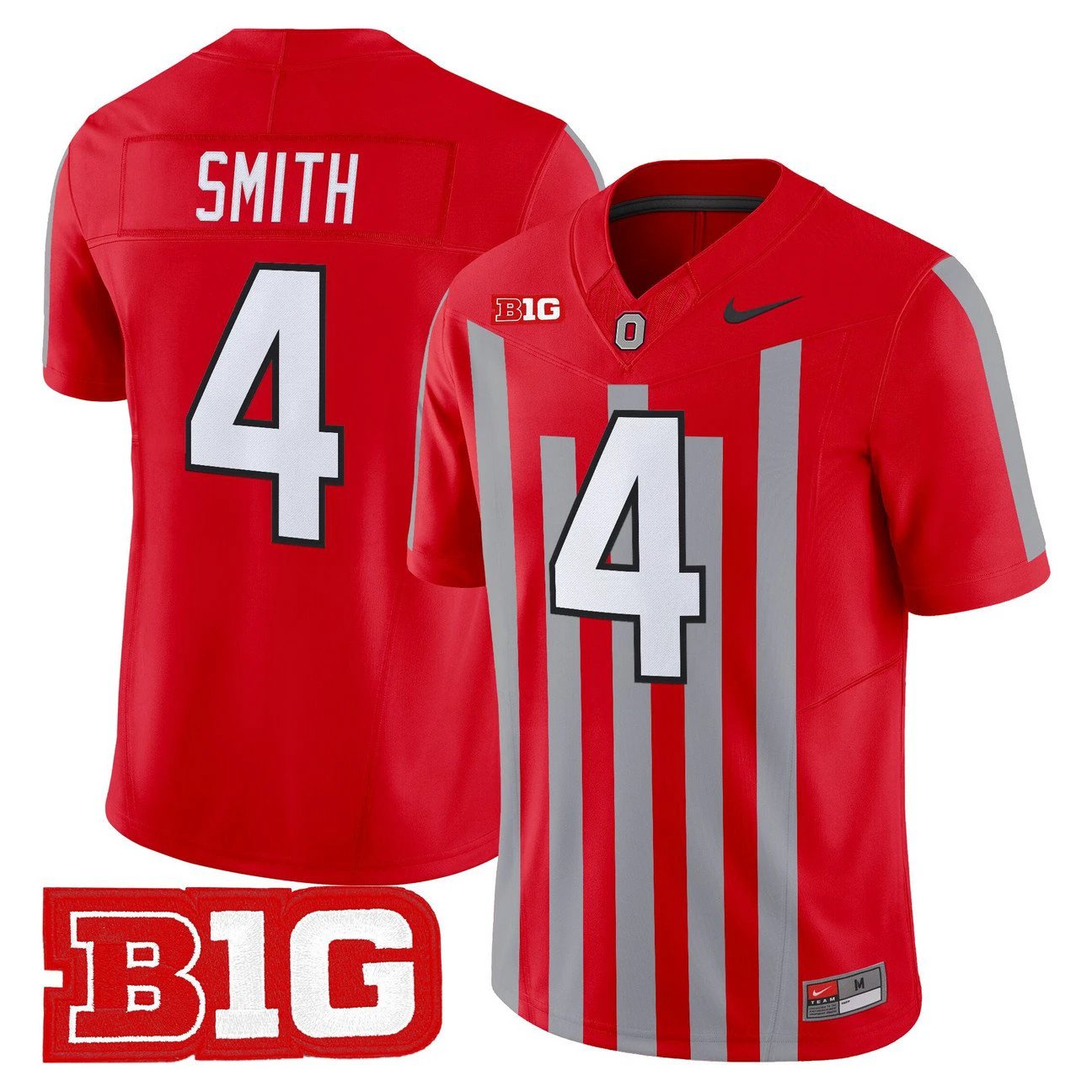 Jeremiah Smith Jersey #4 Ohio State Buckeyes Throwback Limited Stitched by My Store NCAA Football Jerseys