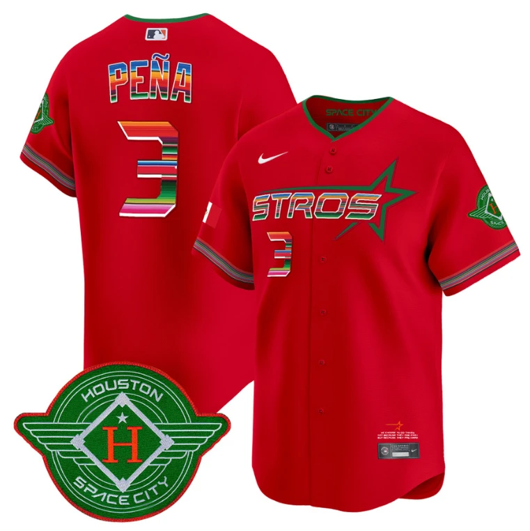 Jeremy Pena Jersey #3 Astros 2025 City Connect Mexico Vapor Premier Limited Stitched Red by My Store