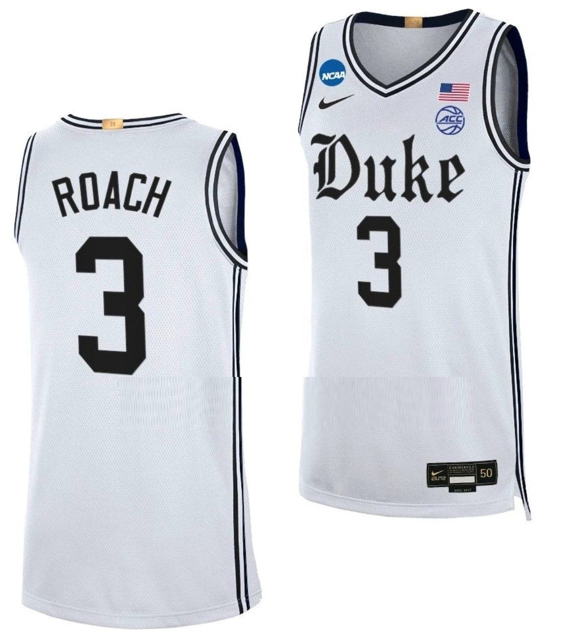 Jeremy Roach Jersey Duke Blue Devil College Basketball 2023 NCAA March Madness White #3 by My store basketball