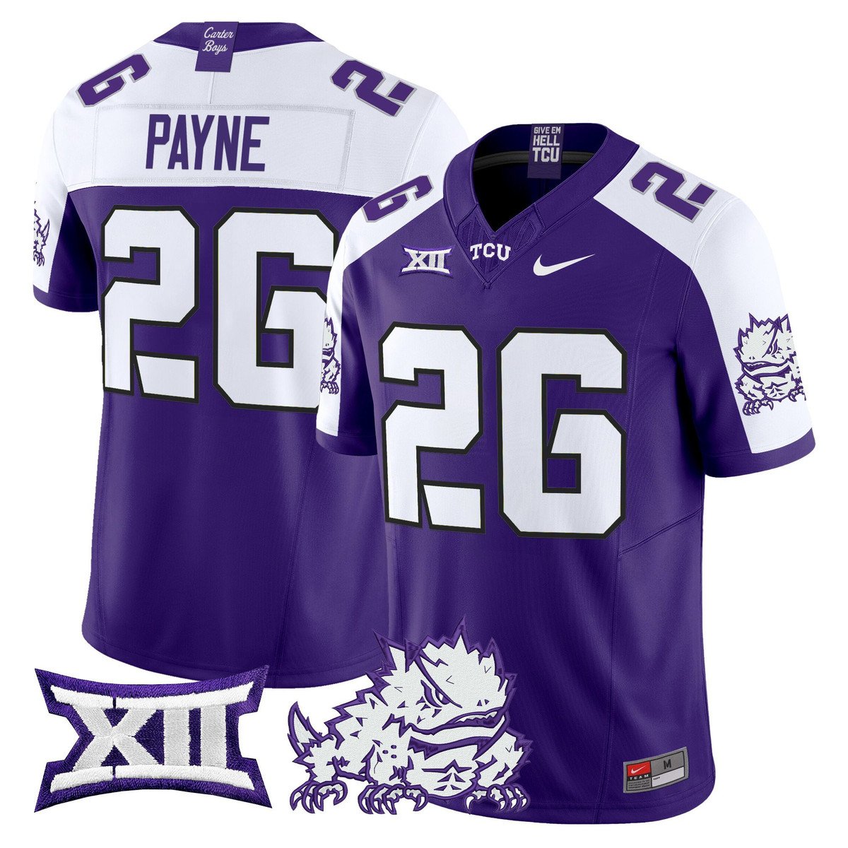 Jeremy Payne Jersey #26 TCU Horned Frogs 2025 Vapor Limited Stitched by My Store NCAA Football Jerseys