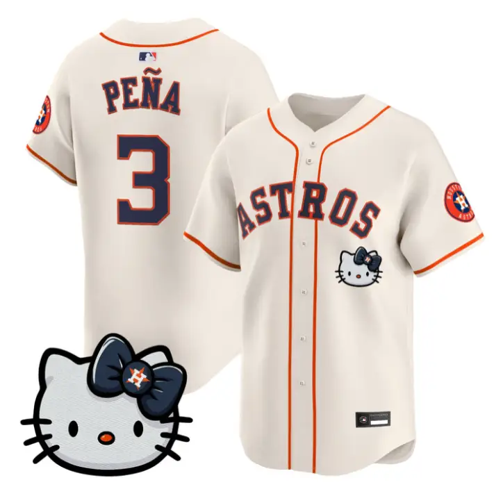 Jeremy Pena Jersey #3 Houston Astros Hello Kitty Premier Stitched by My Store