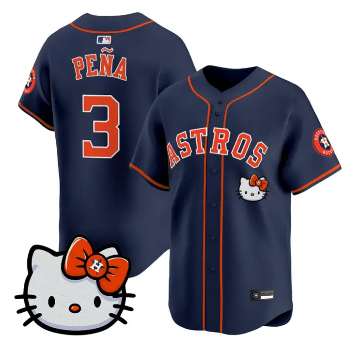 Jeremy Pena Jersey #3 Houston Astros Hello Kitty Premier Stitched by My Store