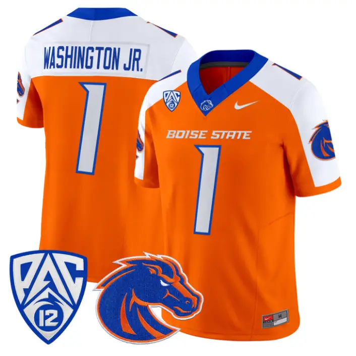 Jerico Washington Jr Jersey #1 Boise State Broncos 2026 Vapor Stitched by My Store NCAA Football Jerseys