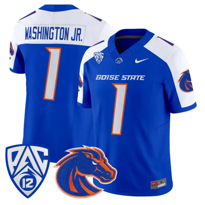 Jerico Washington Jr Jersey #1 Boise State Broncos 2026 Vapor Stitched by My Store NCAA Football Jerseys