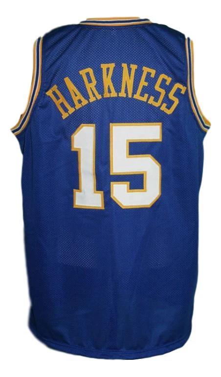 Jerry Harkness Jersey #15 Indiana Aba Basketball Blue by My store basketball