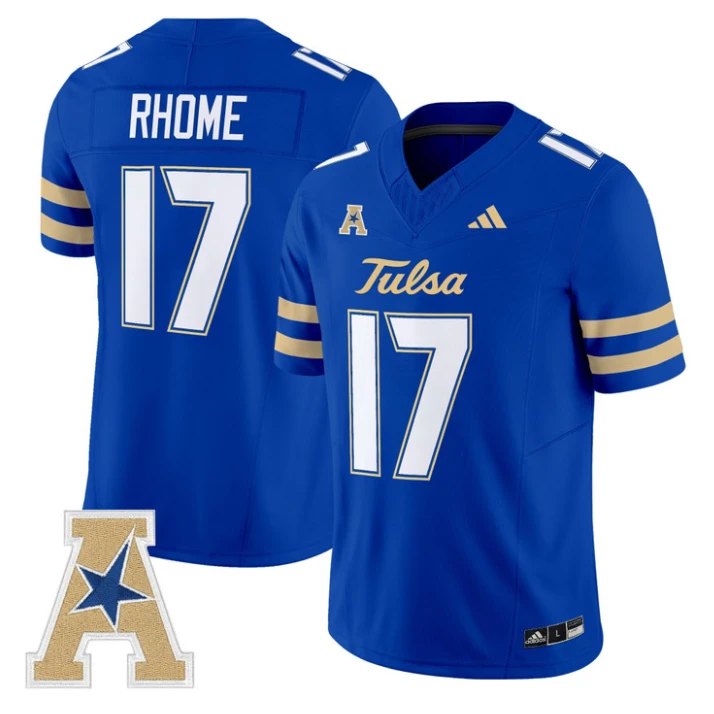 Jerry Rhome Jersey #17 Tulsa Golden Hurricane 2025 Vapor Stitched Royal by My Store NCAA Football Jerseys