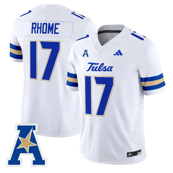 Jerry Rhome Jersey #17 Tulsa Golden Hurricane 2025 Vapor Stitched White by My Store NCAA Football Jerseys