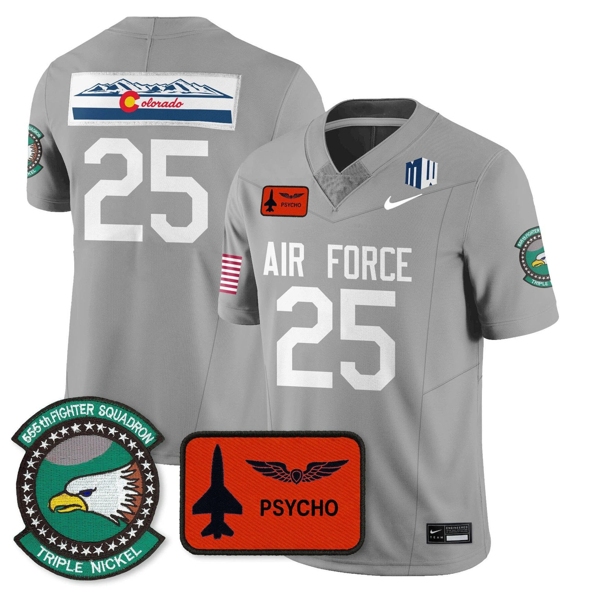 Jersey #25 Air Force Football 2025 Honor F-16 All Stitched by My Store NCAA Football Jerseys