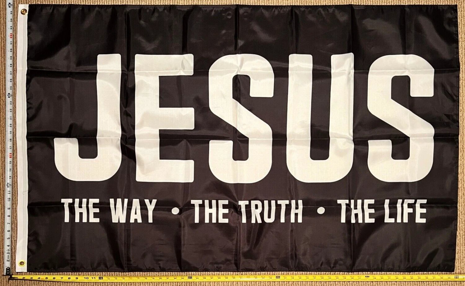 Jesus Flag 3b Lord Love Religion Christian God USA Poster Sign 3x5ft by flagsjustdoit