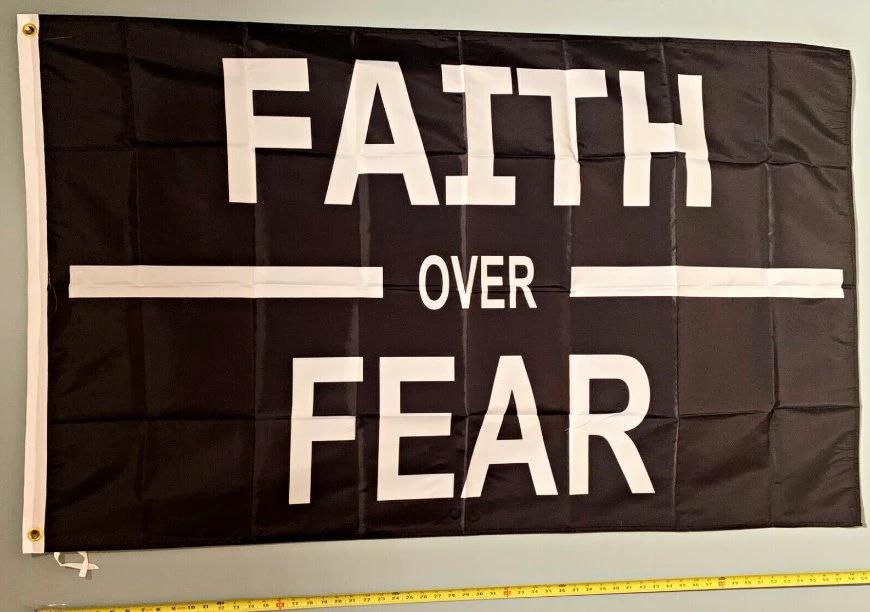 Jesus Flag Faith Over Fear In God We Trust Jesus Sign 3x5' by flagsjustdoit