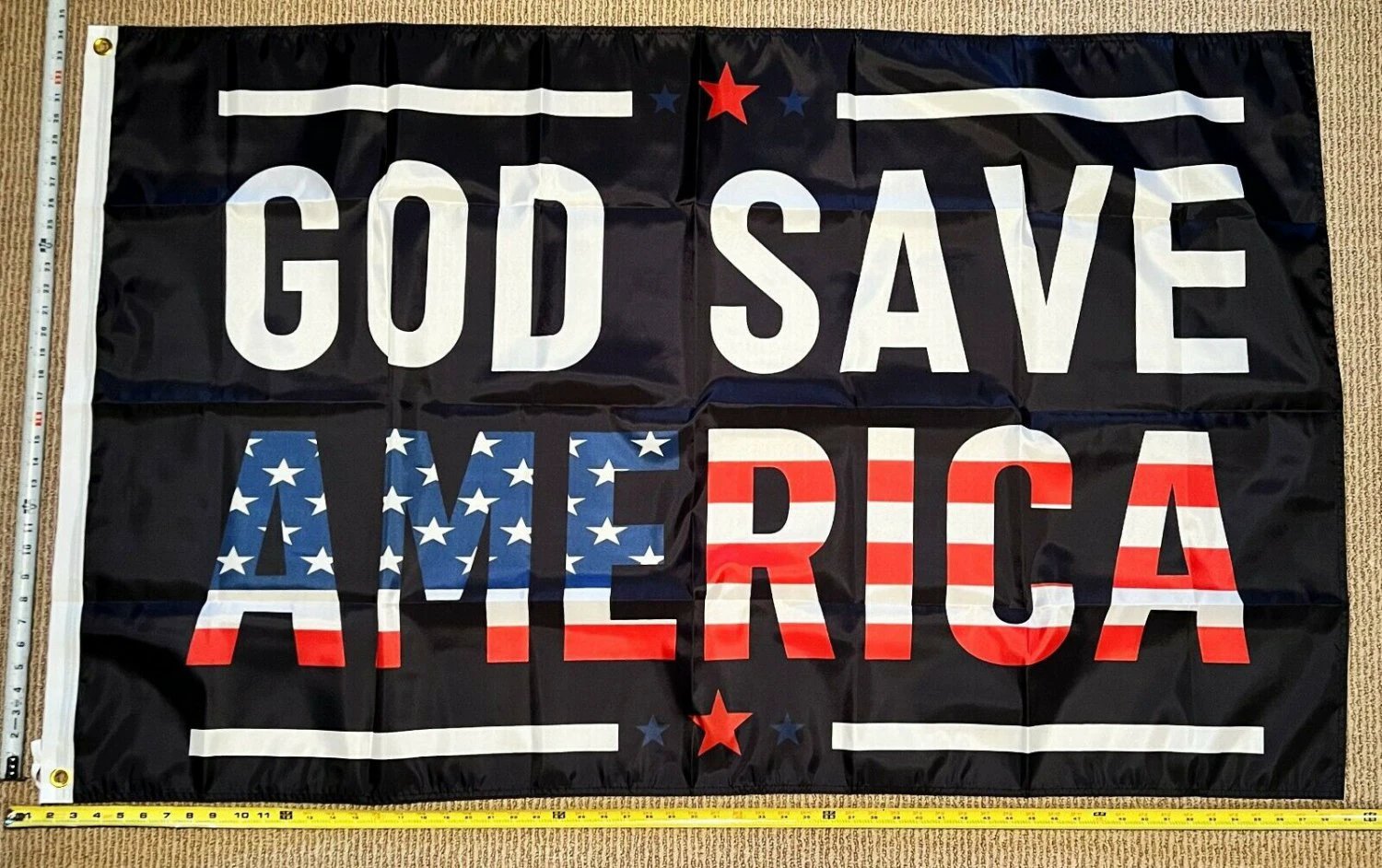 Jesus Flag God Save America B In God We Trust Hope Sign USA 3x5' by flagsjustdoit