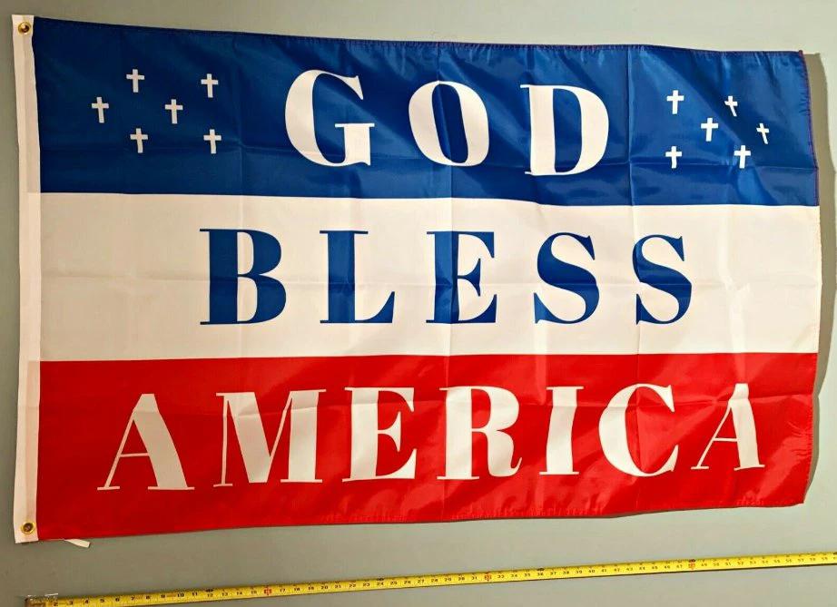 Jesus Flag In God We Trust God Bless America Sign 3x5ft by flagsjustdoit