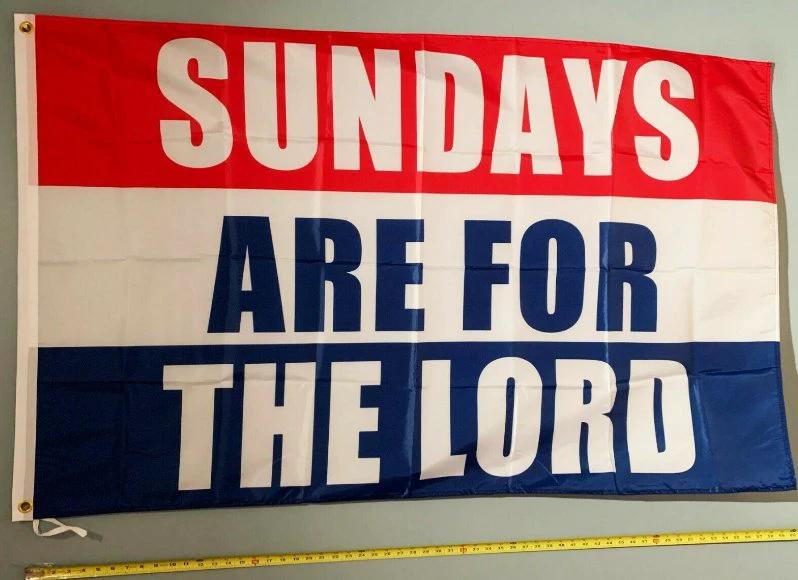 Jesus Flag Sundays Are For The Lord God Hope USA Sign 3x5' by flagsjustdoit