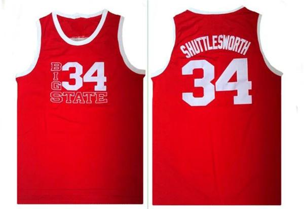 Jesus Shuttlesworth #34 Lincoln Basketball Jersey Red by My store basketball